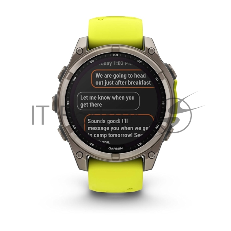 Смарт-часы Garmin Fenix 8 47мм 1.3 AMOLED корп.серебристый рем.желтый (010-02906-21)