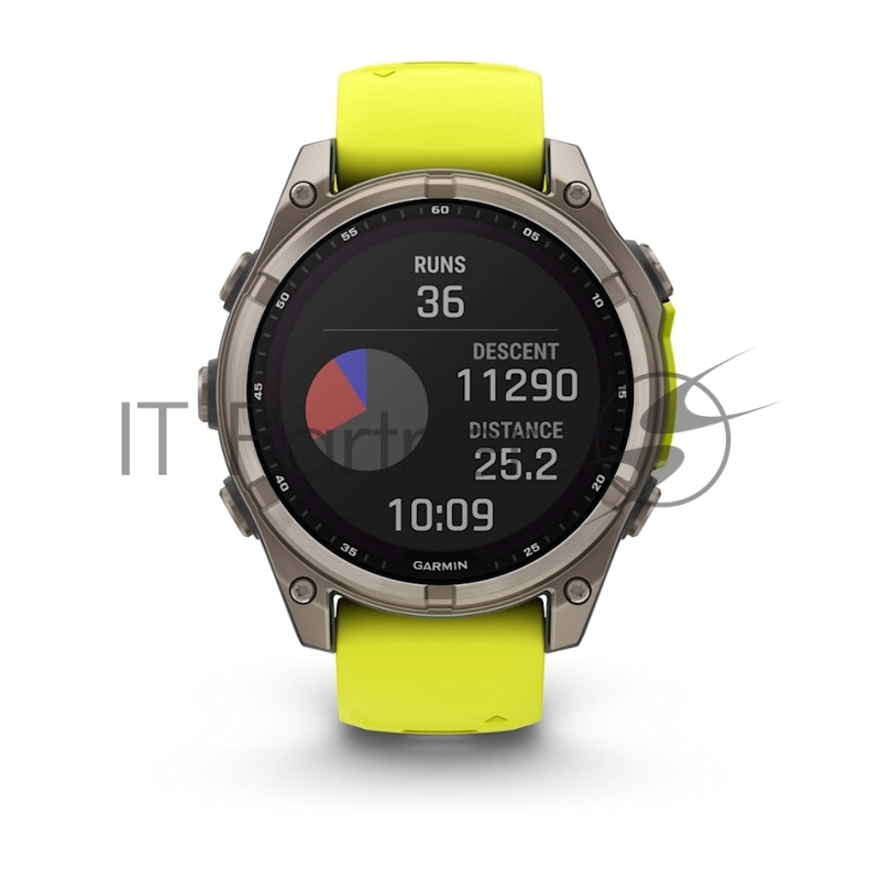 Смарт-часы Garmin Fenix 8 47мм 1.3 AMOLED корп.серебристый рем.желтый (010-02906-21)