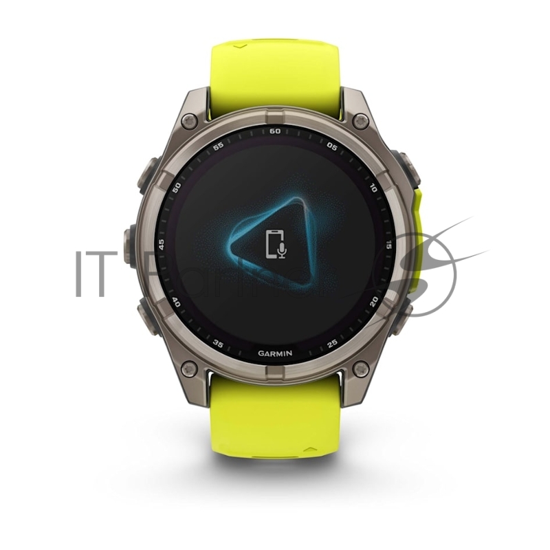 Смарт-часы Garmin Fenix 8 47мм 1.3 AMOLED корп.серебристый рем.желтый (010-02906-21)