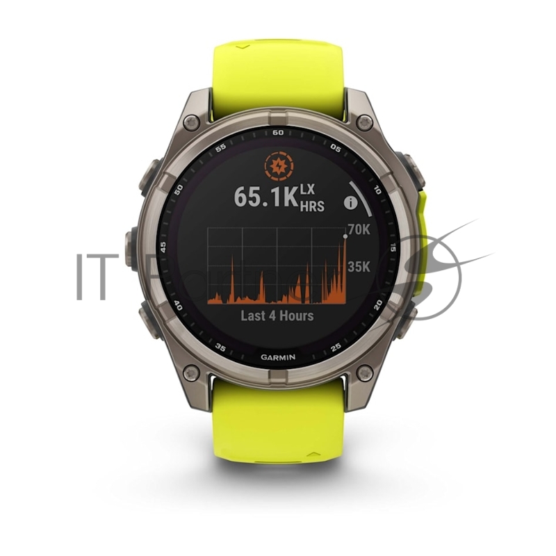 Смарт-часы Garmin Fenix 8 47мм 1.3 AMOLED корп.серебристый рем.желтый (010-02906-21)