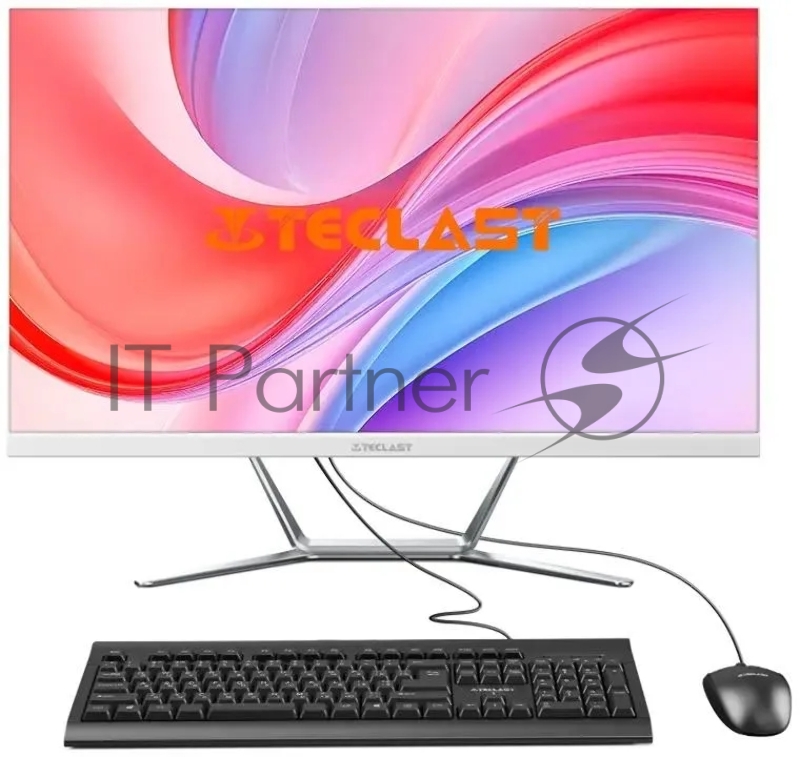 Моноблок Teclast K24 Air 23.8 Full HD i5 14450HX (2.4) 16Gb SSD512Gb Iris Xe Windows 11 Pro GbitEth WiFi BT 120W клавиатура мышь белый 1920x1080