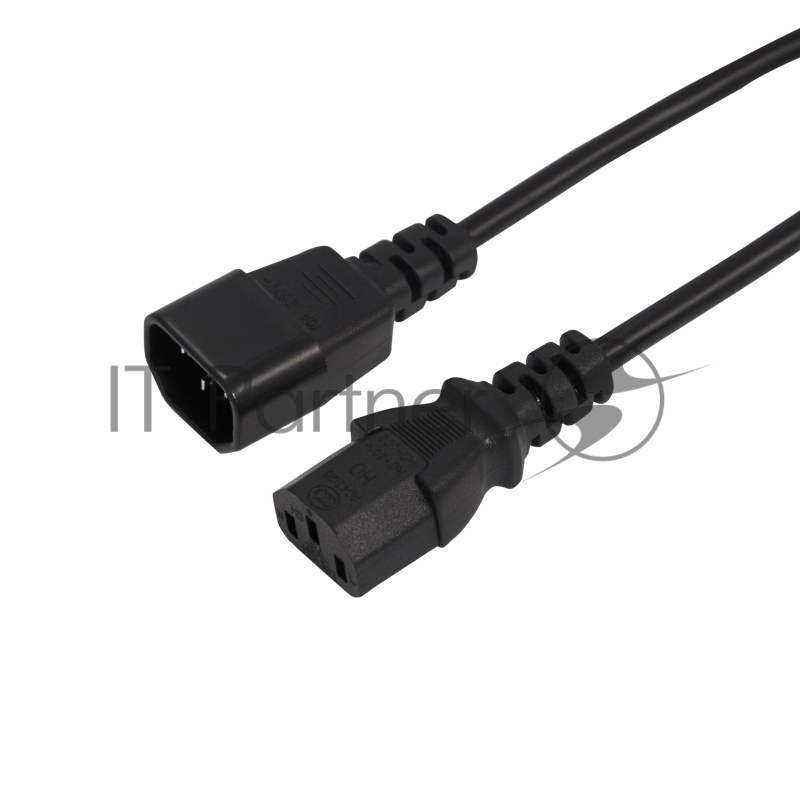 Шнур сетевой Rexant IEC 320 C13 – IEC 320 C14 3x0,75мм², длина 0,6м