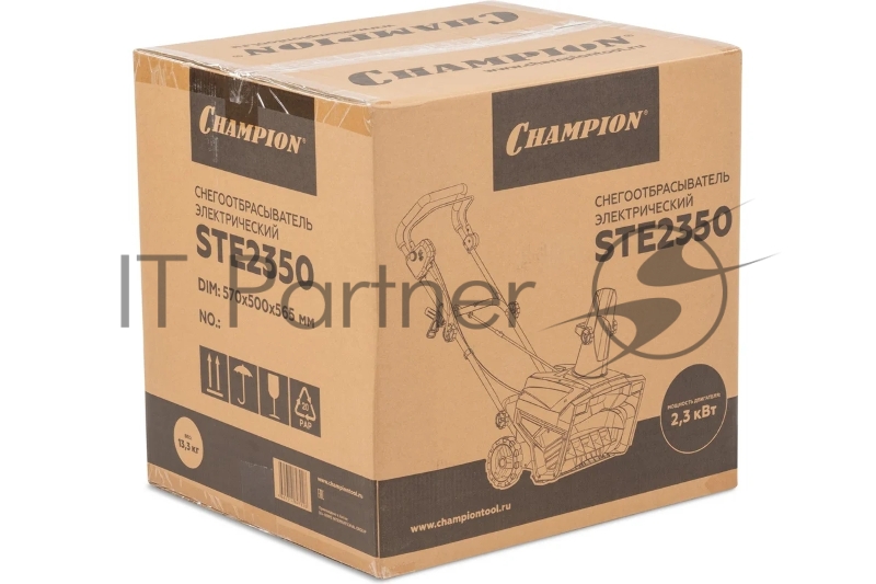 Снегоуборщик электрический CHAMPION STE2350 { 2300Вт 50см 13,36кг }