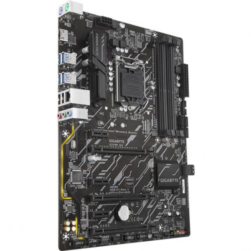 Мат. плата Socket1151 GIGABYTE Z370P D3 (iZ370, 4xDDR4, M.2, SATA III, RAID, 3xPCI-E, HDMI, 1Гбит LAN, USB3.1, ATX)