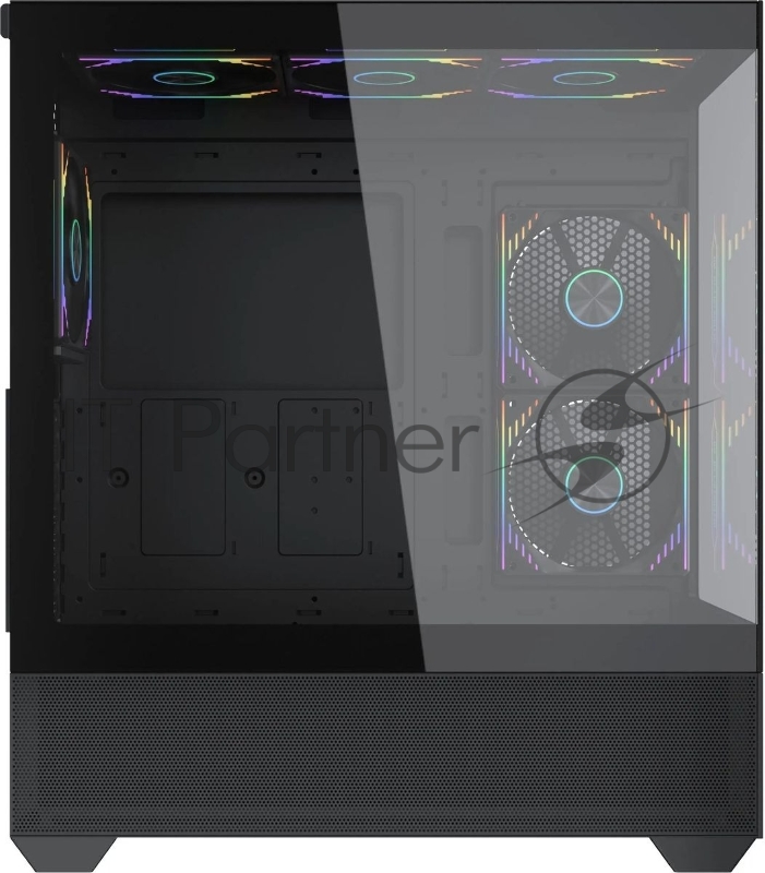 Корпус Accord ACC-EL1B TG черный без БП ATX 2xUSB2.0 1xUSB3.1 audio