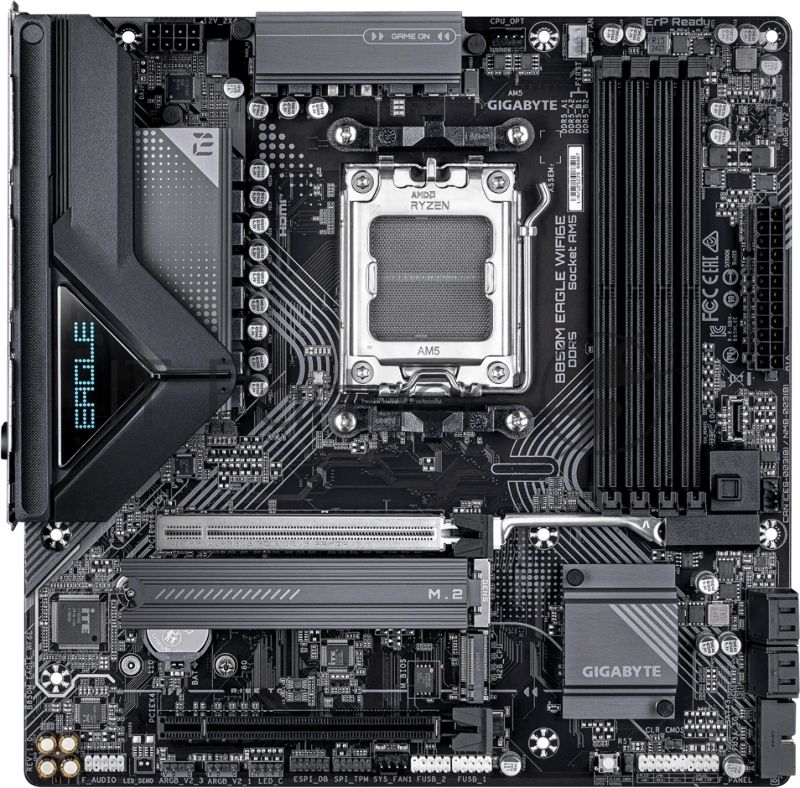Материнская плата Gigabyte B850M EAGLE WIFI6E Socket AM5 AMD B850 4xDDR5 mATX AC`97 8ch(7.1) 2.5Gg RAID+HDMI+DP