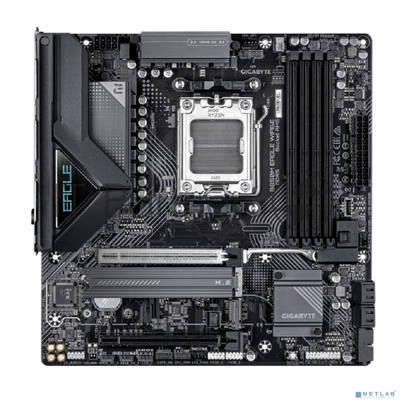 Материнская плата Gigabyte B850M EAGLE WIFI6E Socket AM5 AMD B850 4xDDR5 mATX AC`97 8ch(7.1) 2.5Gg RAID+HDMI+DP