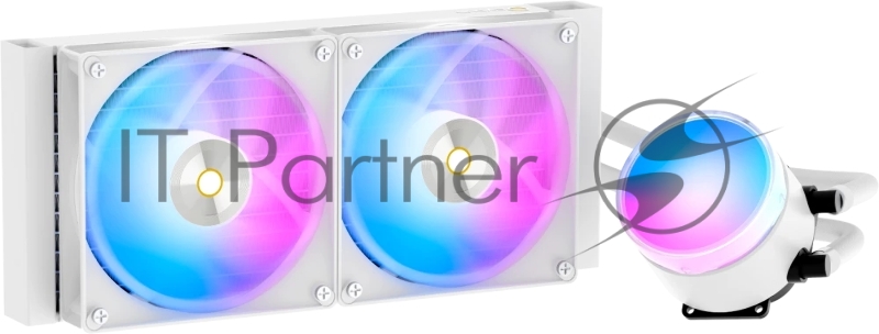 Система охлаждения Ocypus Sigma L24 WH ARGB, 240mm, LCD Pump 2.4, 2x120mm ARGB fans, LGA115X/1200/1700/18XX, AM4/AM5