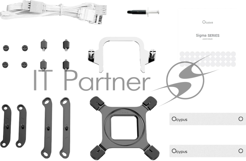 Система охлаждения Ocypus Sigma L36 WH ARGB, 360mm, LCD Pump 2.4, 3x120mm ARGB fans, LGA115X/1200/1700/18XX, AM4/AM5