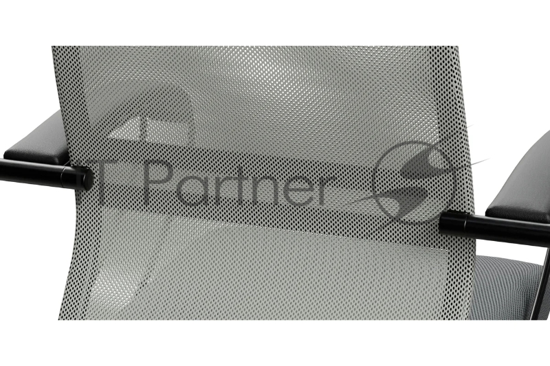 Кресло Метта SU-B-8 светло-серый сиденье светло-серый сетка с подголов. крестов. металл хром