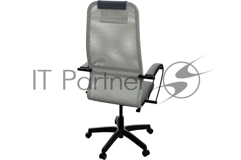 Кресло Метта SU-B-8 светло-серый сиденье светло-серый сетка с подголов. крестов. металл хром