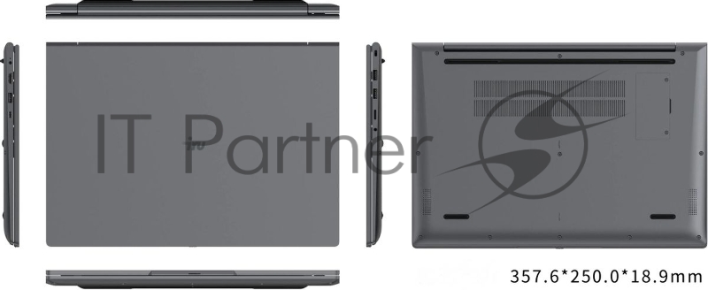 Ноутбук IRU Tactio 16ALB Core i5 1235U 16Gb SSD512Gb Intel UHD Graphics 16 IPS FHD (1920x1080) Windows 11 Pro grey WiFi BT Cam 4830mAh (2110204)