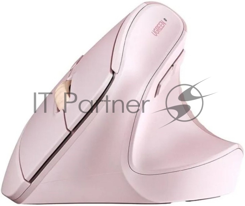 Беспроводная вертикальная мышка UGREEN M571P (65666) Wireless Vertical Mouse 2.4GHz & Bluetooth. Цвет: розовый