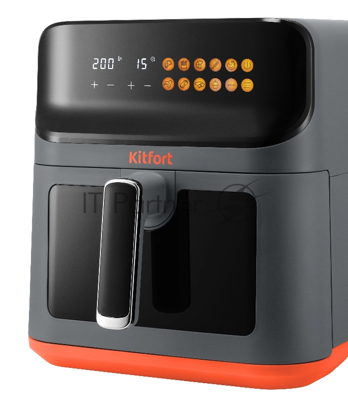 Аэрогриль Kitfort КТ-8107 1350Вт темно-серый/черный