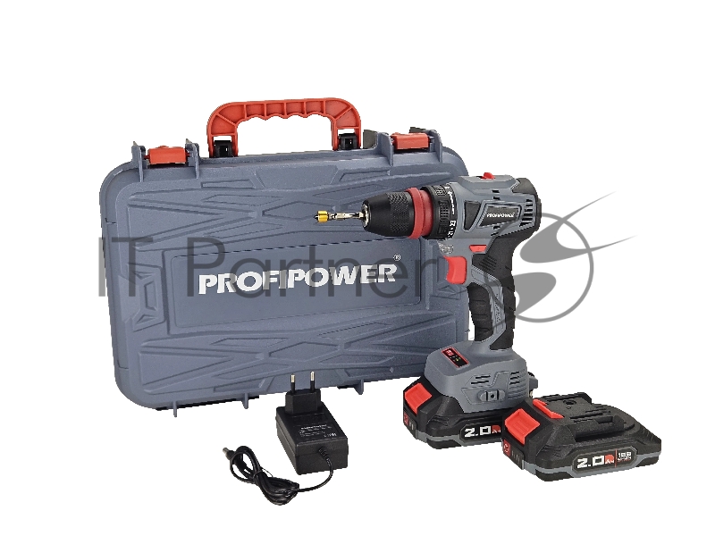 Аккумуляторный бесщеточный шуруповерт ProfiPower MKBL-18BM (Li-ion-2шт, 18В-2.0А·ч, съемный патрон, З/У, 0,8-10мм, кейс)