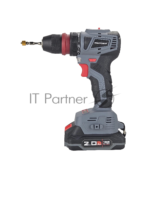 Аккумуляторный бесщеточный шуруповерт ProfiPower MKBL-18BM (Li-ion-2шт, 18В-2.0А·ч, съемный патрон, З/У, 0,8-10мм, кейс)