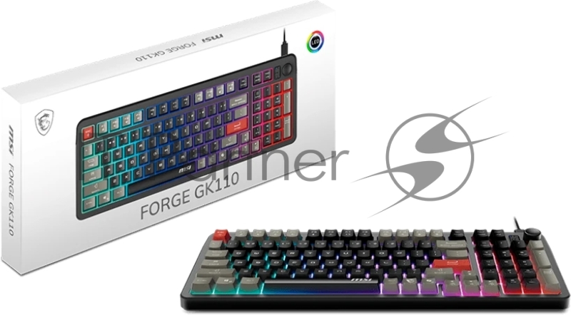 Клавиатура MSI GK110 черный/серый USB for gamer LED (S11-04RU258-HH9)