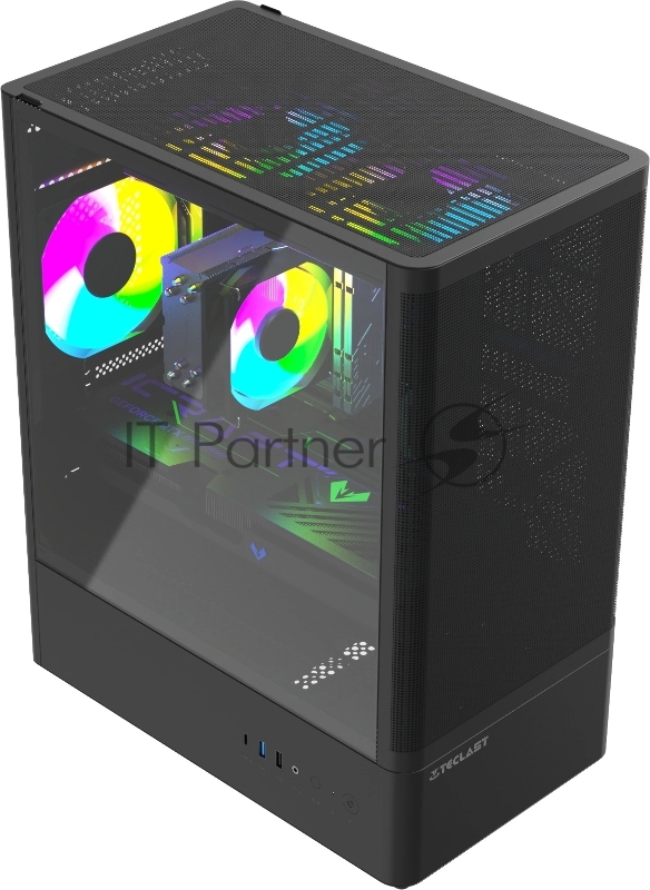 Компьютер Teclast G03 Ryzen 5 9600X (3.9) 32Gb SSD1Tb RTX5060TI 16Gb Windows 11 Pro GbitEth WiFi BT 500W черный (G03 9600X32G1T5060T16BKRU)