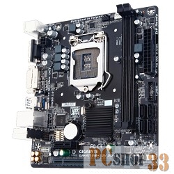 Мат. плата Socket1151 GIGABYTE GA-H110M-S2V DDR3 (iH110, 2xDDR3, SATA III, PCI-E, D-Sub, DVI, 1Гбит LAN, USB3.0, mATX)