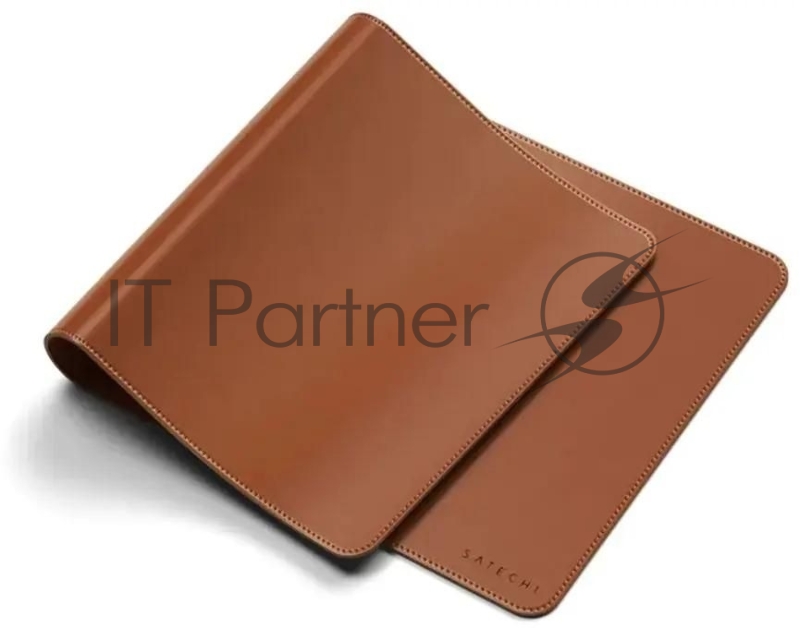 Коврик для мыши и клавиатуры большой из веганской кожи Satechi Vegan-Leather Premium Desk Mat, коричневый
