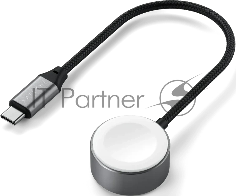 Кабель зарядный Satechi USB-C Magnetic Fast-Charging Cable для Apple Watch, серый космос