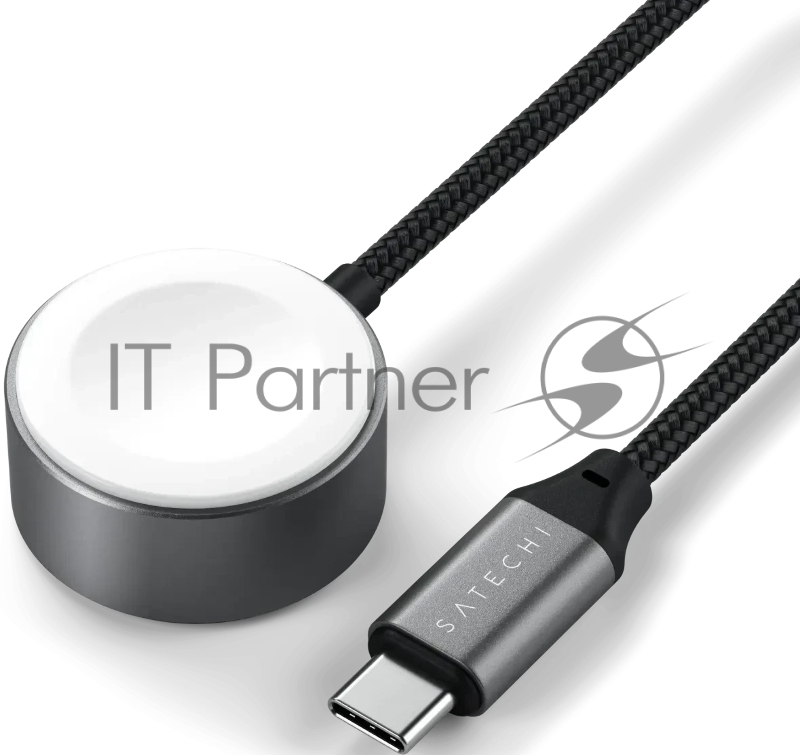 Кабель зарядный Satechi USB-C Magnetic Fast-Charging Cable для Apple Watch, серый космос