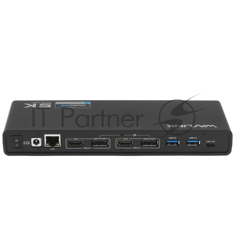 USB-концентратор Docking Station WAVLINK USB-C&USB3.0 Ultra 5K(Dual 4K) Universal Include 20V/2.5A Power Adaper/ 6xUSB3.0/2xDP 4K 60HZ/2xHDMI 4K 60HZ/1xGigabit LAN/1xAudio In/Out/ Not Support Power Delivery