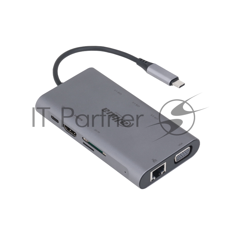 USB-концентратор Dahua 9 in 1 USB 3.1 Type-C to USB 3.0 + HDMI + RJ45 + VGA + SD/TF +PD Docking Station