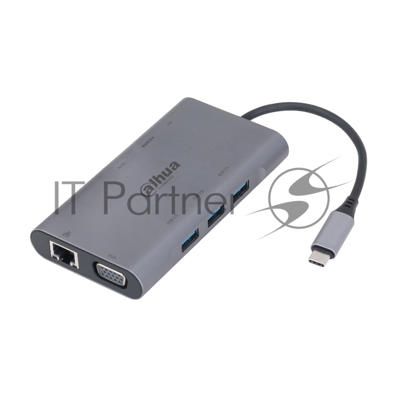 USB-концентратор Dahua 9 in 1 USB 3.1 Type-C to USB 3.0 + HDMI + RJ45 + VGA + SD/TF +PD Docking Station