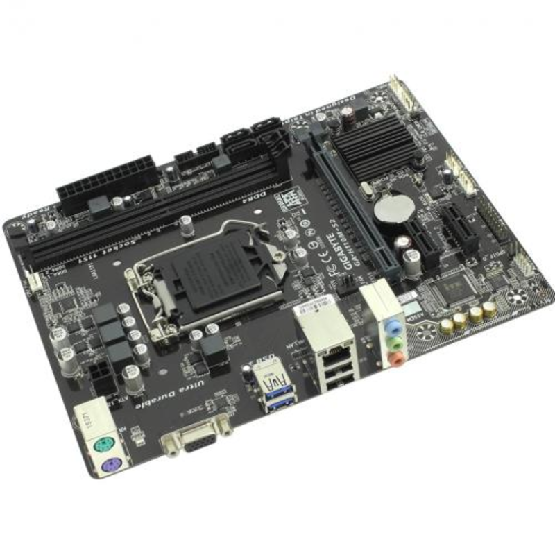Мат. плата Socket1151 GIGABYTE GA-H110M-S2 (iH110, 2xDDR4, SATA III, PCI-E, D-Sub, 1Гбит LAN, USB3.0, mATX)