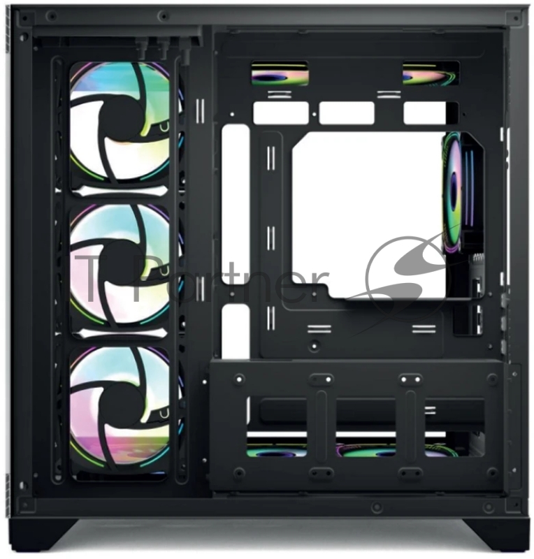 Корпус для ПК Forza Forza FZ-G42B Seaview TG ATX Case, black, w/o psu, Curved Tempered glass front panel, 1x3,5, 3x2,5
