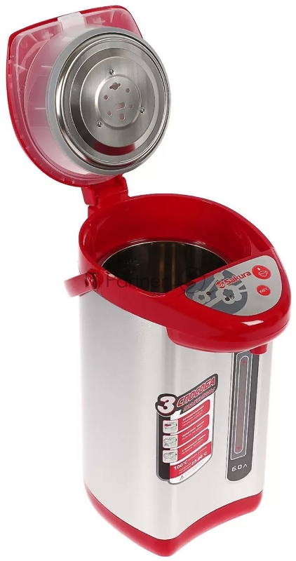 Термопот Sakura SA-336RS 5.0л металлик/красный