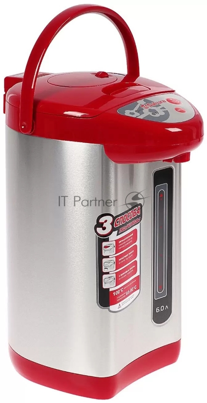 Термопот Sakura SA-336RS 5.0л металлик/красный