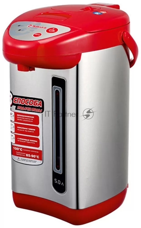 Термопот Sakura SA-336RS 5.0л металлик/красный