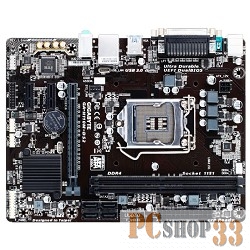 Мат. плата Socket1151 GIGABYTE GA-H110M-DS2 (iH110, 2xDDR4, SATA III, PCI-E, D-Sub, 1Гбит LAN, USB3.0, mATX)