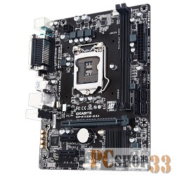 Мат. плата Socket1151 GIGABYTE GA-H110M-DS2 (iH110, 2xDDR4, SATA III, PCI-E, D-Sub, 1Гбит LAN, USB3.0, mATX)