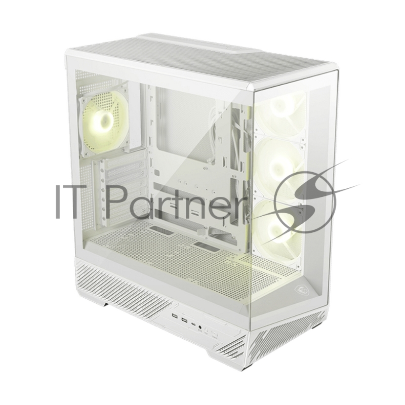 Корпус для ПК MSI MAG PANO 130R PZ White 2xUSB 3.2 Gen 1, 1xUSB 3.2 Gen2 Type-C, 3x120mm ARGB Reverse Blade Fan, 1x120mm ARGB Fan, 1 to 3 Fan PWM Splitter, Tempered Glass Window
