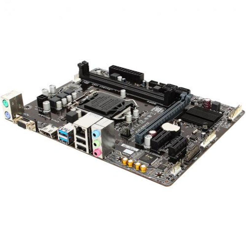 Мат. плата Socket1151 GIGABYTE GA-H110M-H (iH110, 2xDDR4, SATA III, PCI-E, D-Sub, HDMI, 1Гбит LAN, USB3.0, mATX)
