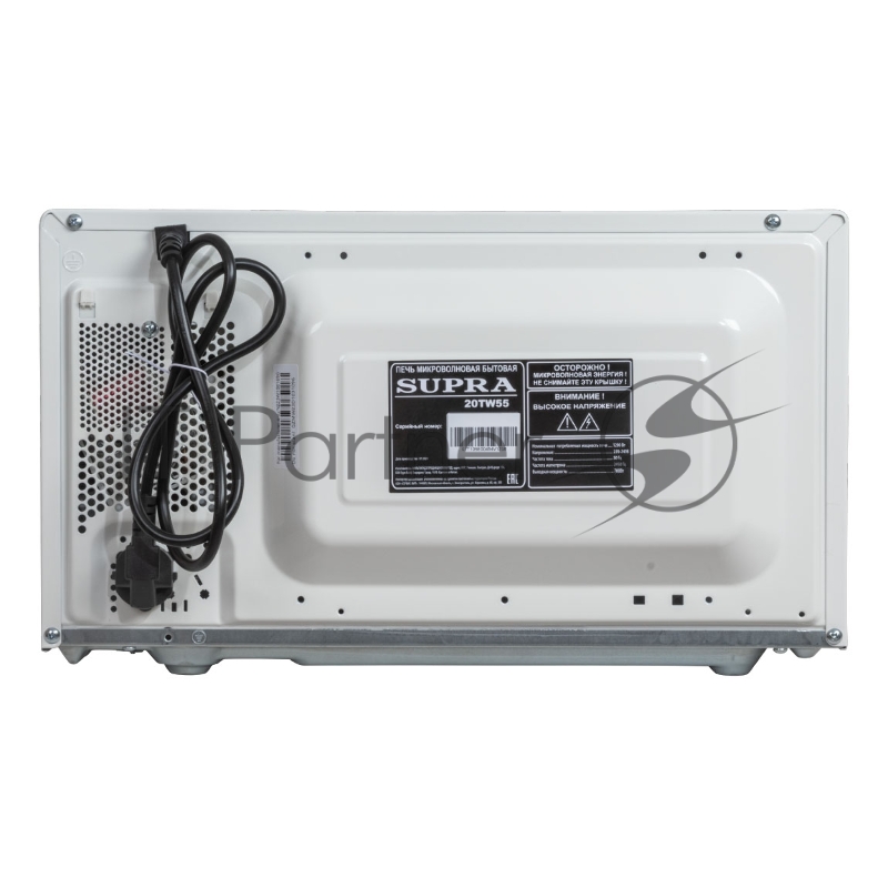 Микроволновая печь SUPRA 20TW55, Мощность 700вт, Объем 20 литров, Электронное управление, Таймер, 5 уровней мощности, 8 режимов автомотических програм, цвет: белый