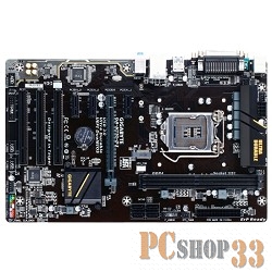 Мат. плата Socket1151 GIGABYTE GA-H110-D3 (iH110, 2xDDR4, M.2, SATA III, PCI-E, D-Sub, 1Гбит LAN, USB3.0, ATX)