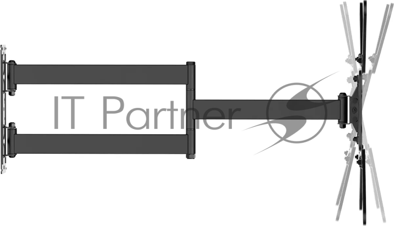 Кронштейн для телевизора Ultramounts UM960 черный 23-65 макс.35кг настенный поворот и наклон