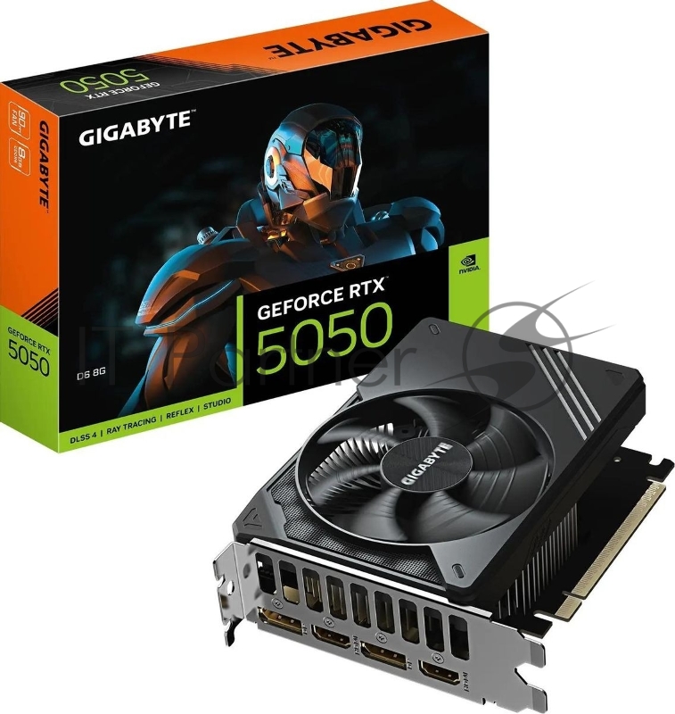 Видеокарта Gigabyte PCI-E 5.0 GV-N5050D6-8GD 1.0 NVIDIA GeForce RTX 5050 8Gb 128bit GDDR6 2572/20000 HDMIx2 DPx2 HDCP Ret