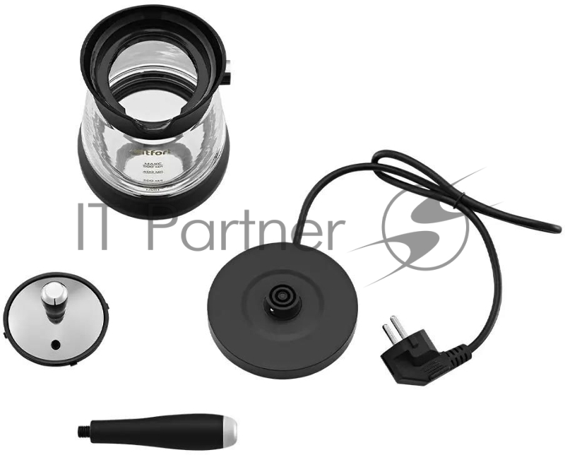 Кофеварка электрическая турка Kitfort КТ-7502 1000Вт черный/серебристый