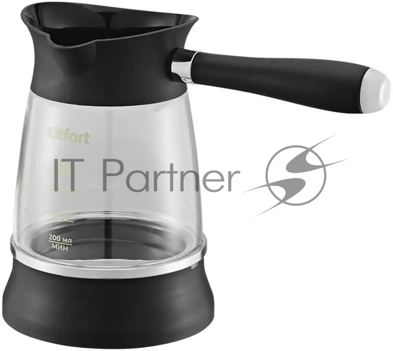 Кофеварка электрическая турка Kitfort КТ-7502 1000Вт черный/серебристый