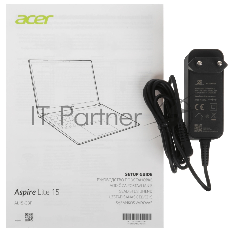 Ноутбук 15.6 IPS FHD Acer Aspire AL15-33P-C7ST silver (Intel N150/8Gb/256Gb SSD/VGA int/noOS) (NX.D2EER.001)