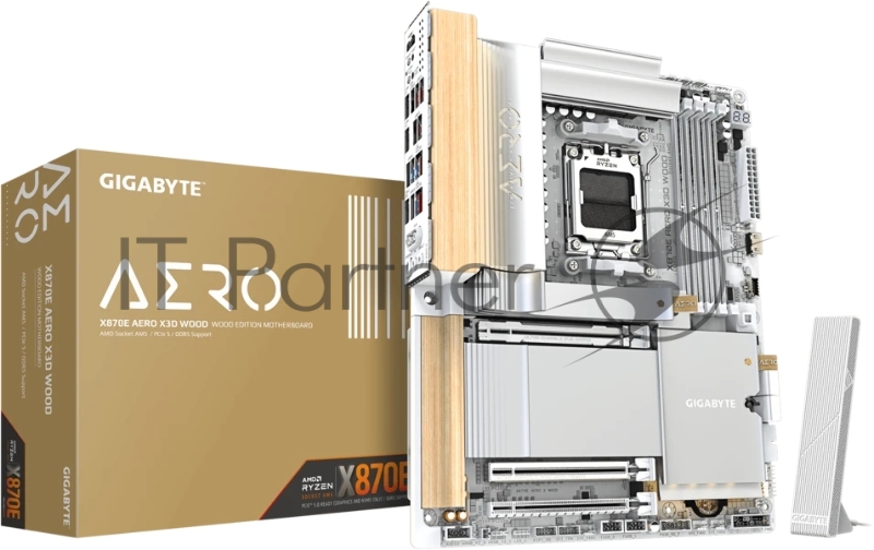 Материнская плата Gigabyte X870E AERO X WOOD Socket AM5 AMD X870E 4xDDR5 ATX AC`97 8ch(7.1) 2x5Gg RAID+HDMI