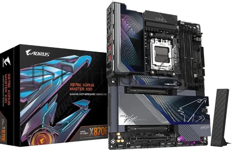 Материнская плата Gigabyte X870E A MASTER X Socket AM5 AMD X870E 4xDDR5 ATX AC`97 8ch(7.1) 1P 10Gigabit + 1P 5Gigabit RAID+HDMI