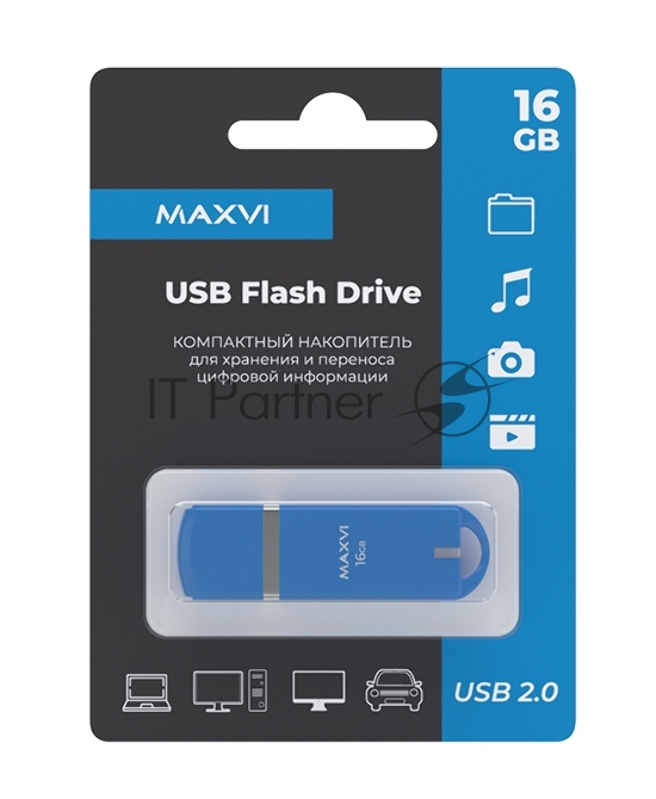 USB флеш-накопитель Maxvi P3 16GB sky blue (FD16GBUSB20C10P3).