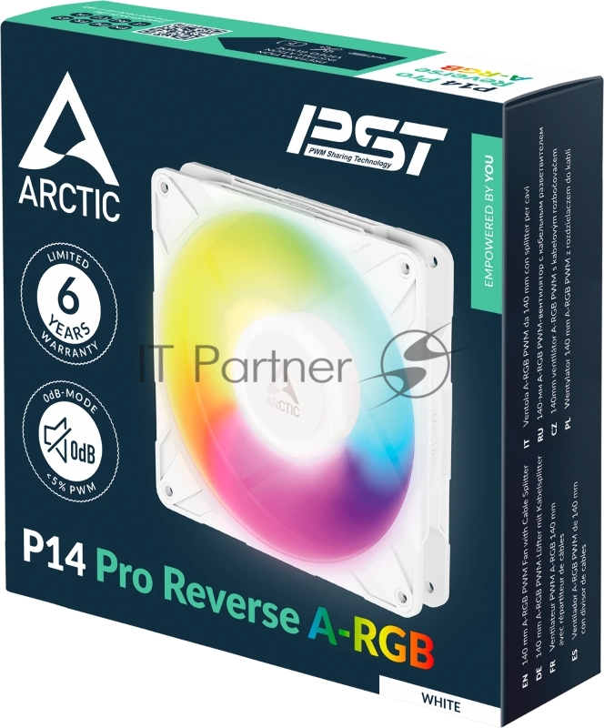 Вентилятор в корпус Arctic Cooling Вентилятор корпусной ARCTIC P14 Pro Reverse A-RGB White (ACFAN00324A)