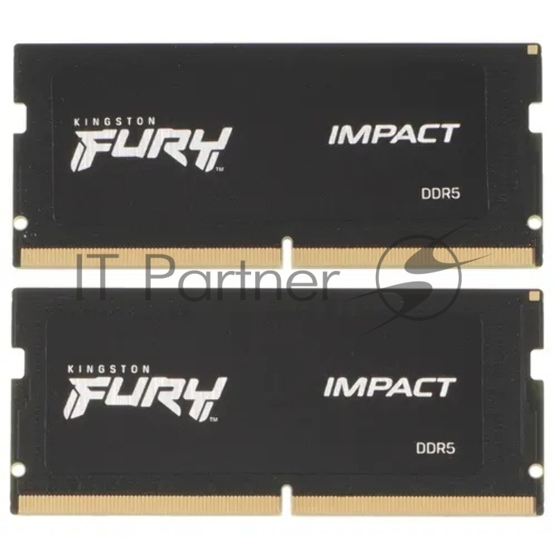 Оперативная память Kingston Fury Impact, DDR5, 32Gb (2x16 Gb), 4800 MHz, CL38, SO-DIMM